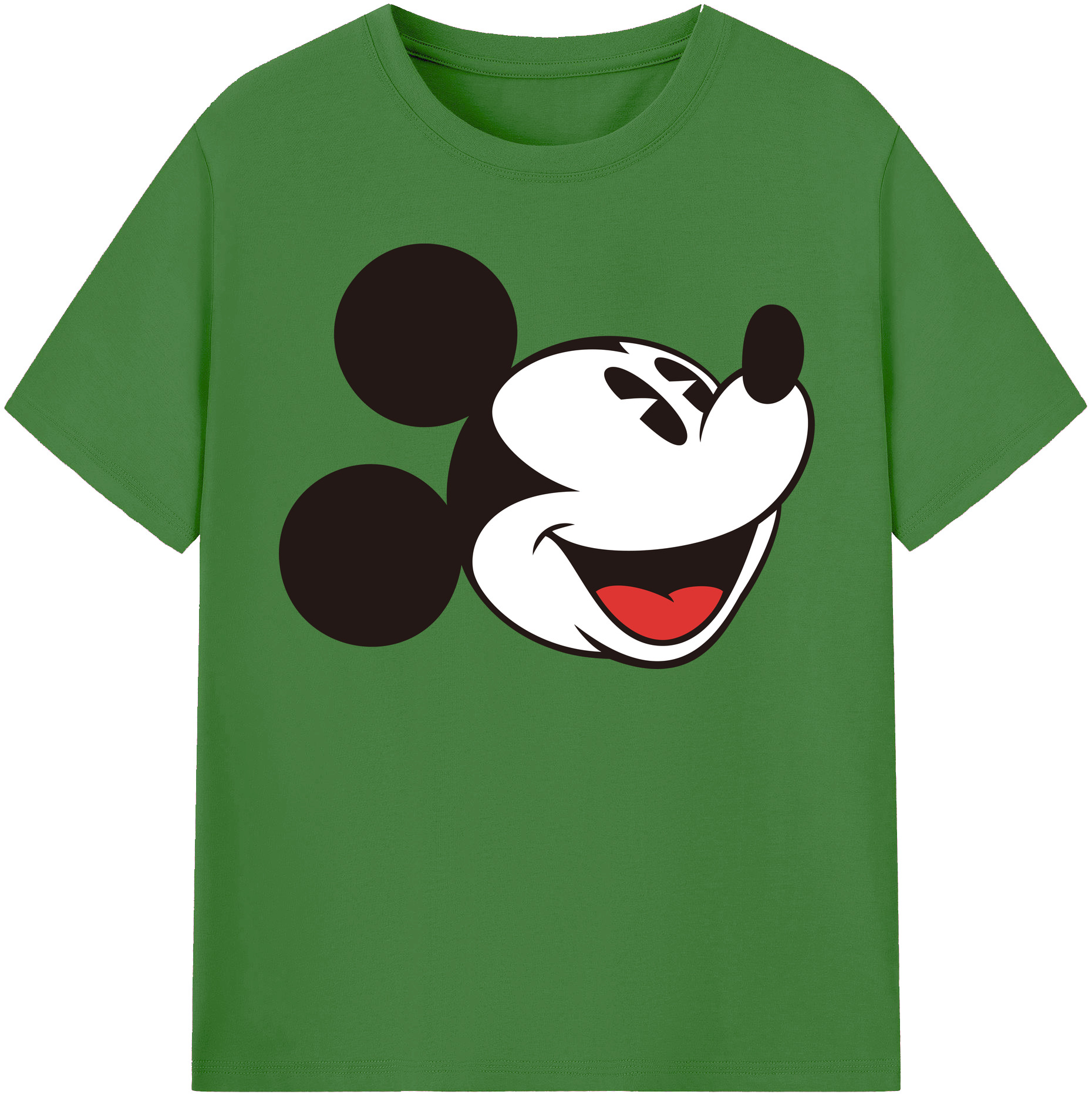 （画像用） ミッキーマウス Mickey Mouse レディースカジュアルプリントTシャツ（綿100％）